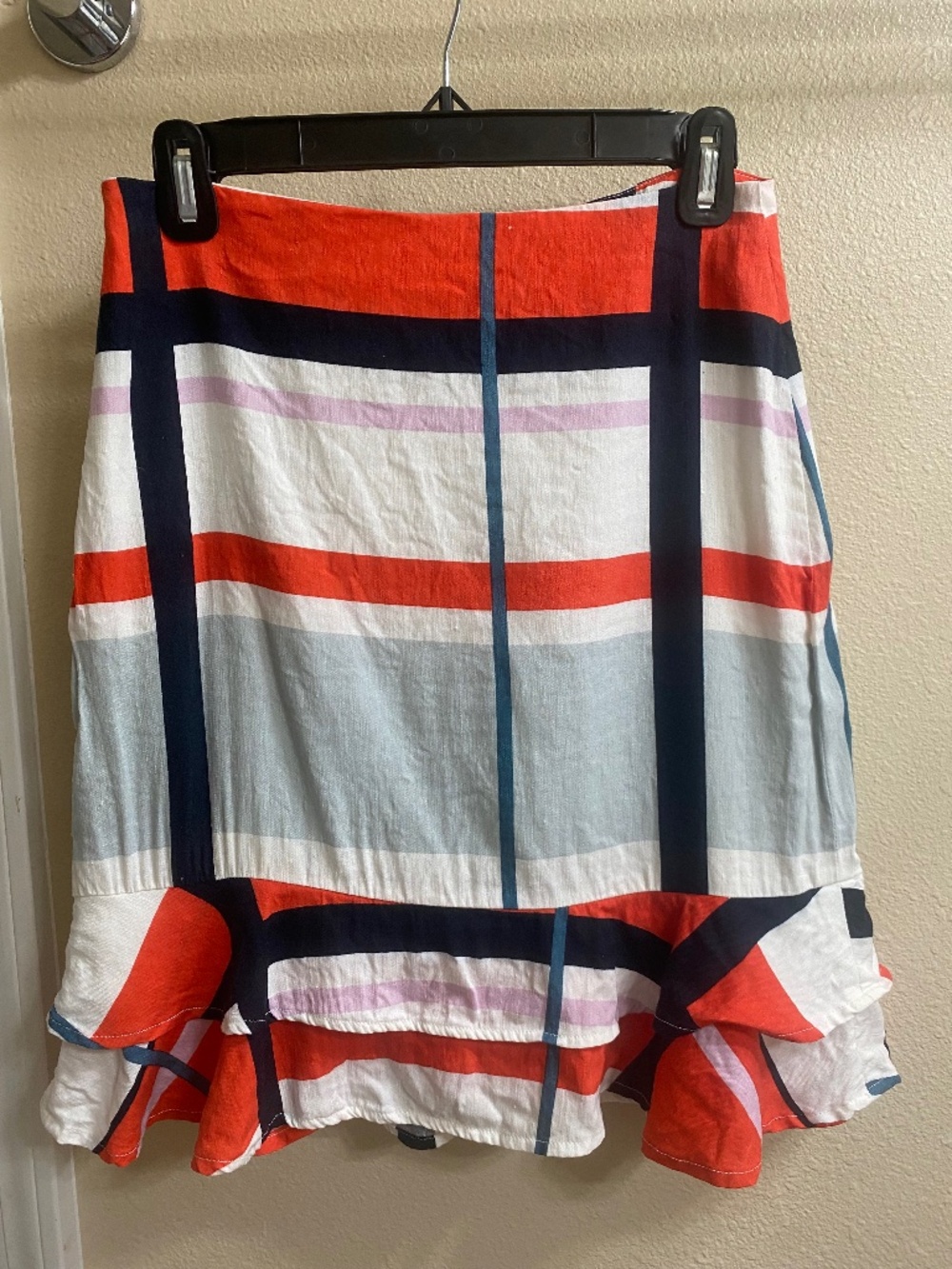 Ann Taylor Striped Ruffle Hem Skirt – Size 0